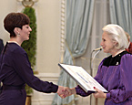 Lorraine Locherty with Governor General Jeanne Sauv&eacute;. 