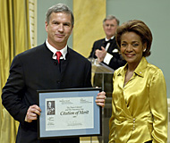Kirk LaPointe, The Vancouver Sun, receives Citation of Merit from Her Excellency Michaëlle Jean.