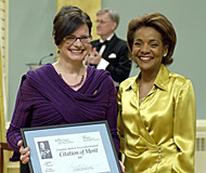 Barbara Sibbald, Canadian Medical Association Journal, receives Citation of Merit from Her Excellency Michaëlle Jean.
