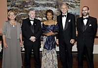 Governor General Micha&euml;lle Jean with the editorial staff of Nunatsiaq News.