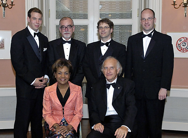 (Standing L-R) Greg McArthur; Colin MacKenzie; Ed Greenspon; David Walmsley; (Seated) Her Excellency Micha&euml;lle Jean; His Excellency Jean-Daniel Lafond.
