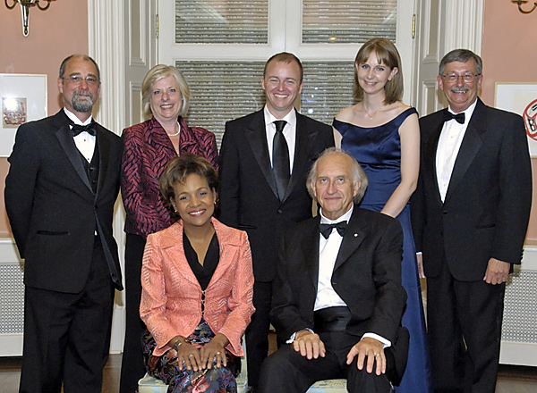 The Province editorial staff with Their Excellencies Micha&euml;lle Jean and Jean-Daniel Lafond.