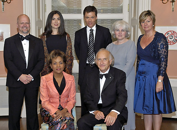 Their Excellencies Micha&euml;lle Jean and Jean-Daniel Lafond with the editorial staff of the Toronto Star.