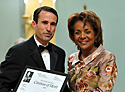 John Stackhouse accepts Citation of Merit from Governor General Micha&euml;lle Jean.