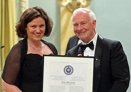 Jan Armstrong receives Fellowship from Governor General Johnston