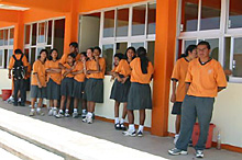 Des &eacute;tudiants &agrave; Ixtepec, Isthmus