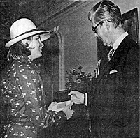 Donna Gabeline Receives Michener Award from                 governor General Jules L�ger.