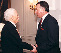 The Right Honourable Roland Michener and Governor General Ray Hnatyshyn.