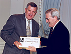 James Travers accepts Citation of Merit from Chief Justice Antonio Lamer