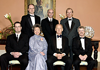 Their Excellencies Adrienne Clarkson and John Ralston Saul with the editorial staff of the Winnipeg Free Press.