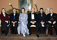Their Excellencies Adrienne Clarkson and John Ralston Saul with the editorial staff of La Presse.