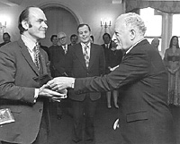 Clive Baxter accepts Michener Award from Governor General