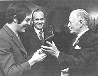 Alan Erlich accepts Michener Award from the Governor General on behalf of CBC-TV